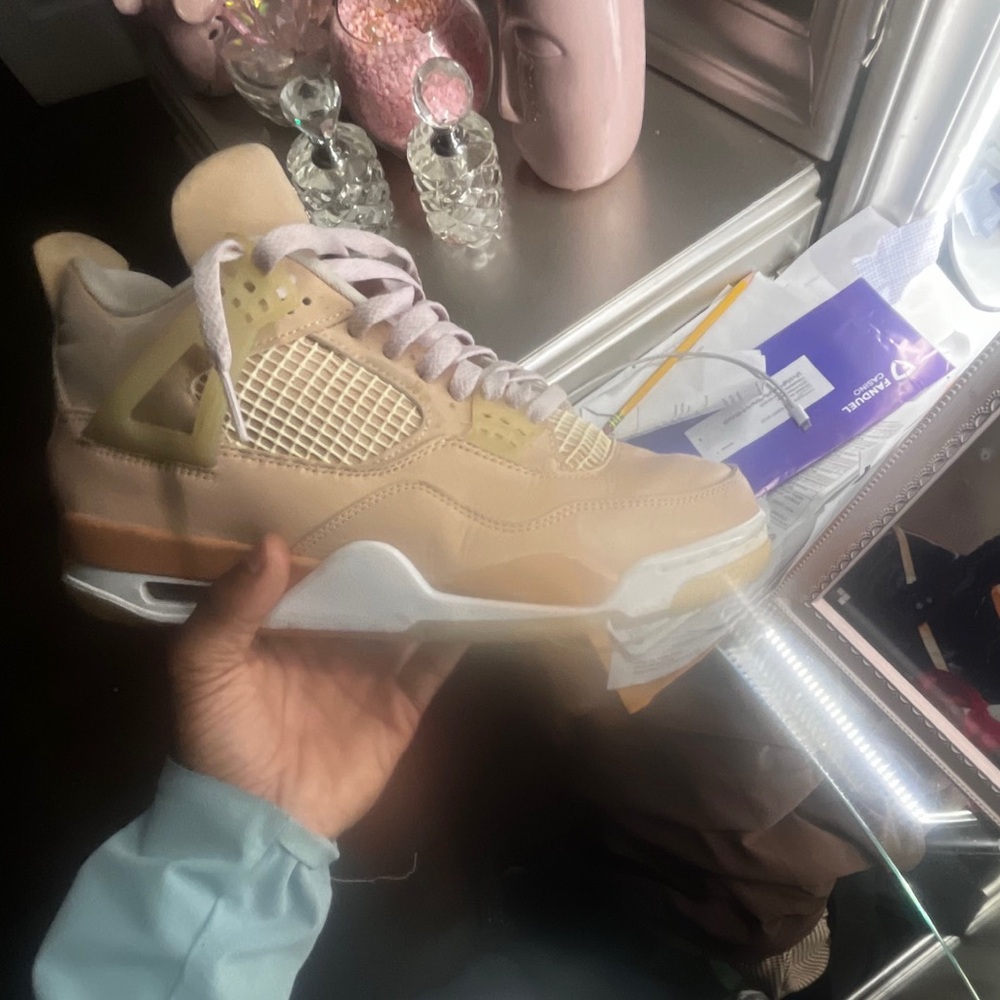 Jordan Sneakers in Tan and Cream